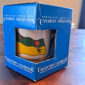 Canadian collection porcelain lidded mug